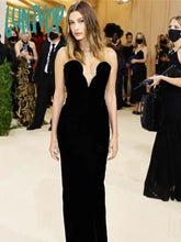 Lunivop Women Winter Sexy Strapless Backless Crystal Diamonds Maxi Long Bodycon Bandage Dress